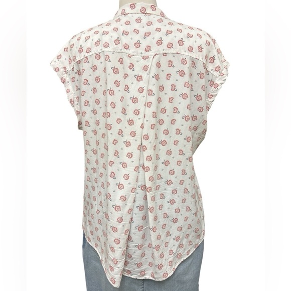 JACH’s Girlfriend Whimsical Floral Print Tencel Button Front Blouse - Picture 3 of 6
